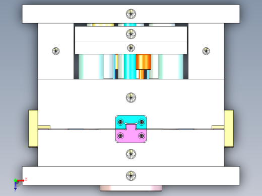 平板面壳注塑模具俯视缩略图