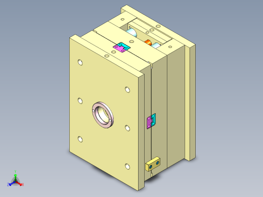 平板面壳注塑模具正等轴测缩略图
