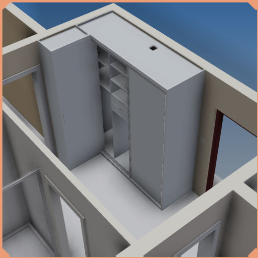 A0002897-带滑动门的衣柜 + 鞋柜缩略图