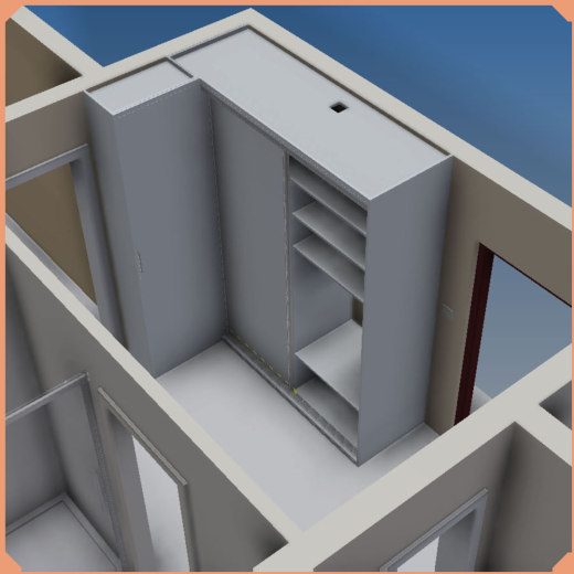 A0002897-带滑动门的衣柜 + 鞋柜缩略图