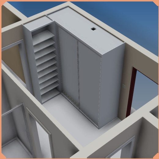 A0002897-带滑动门的衣柜 + 鞋柜缩略图