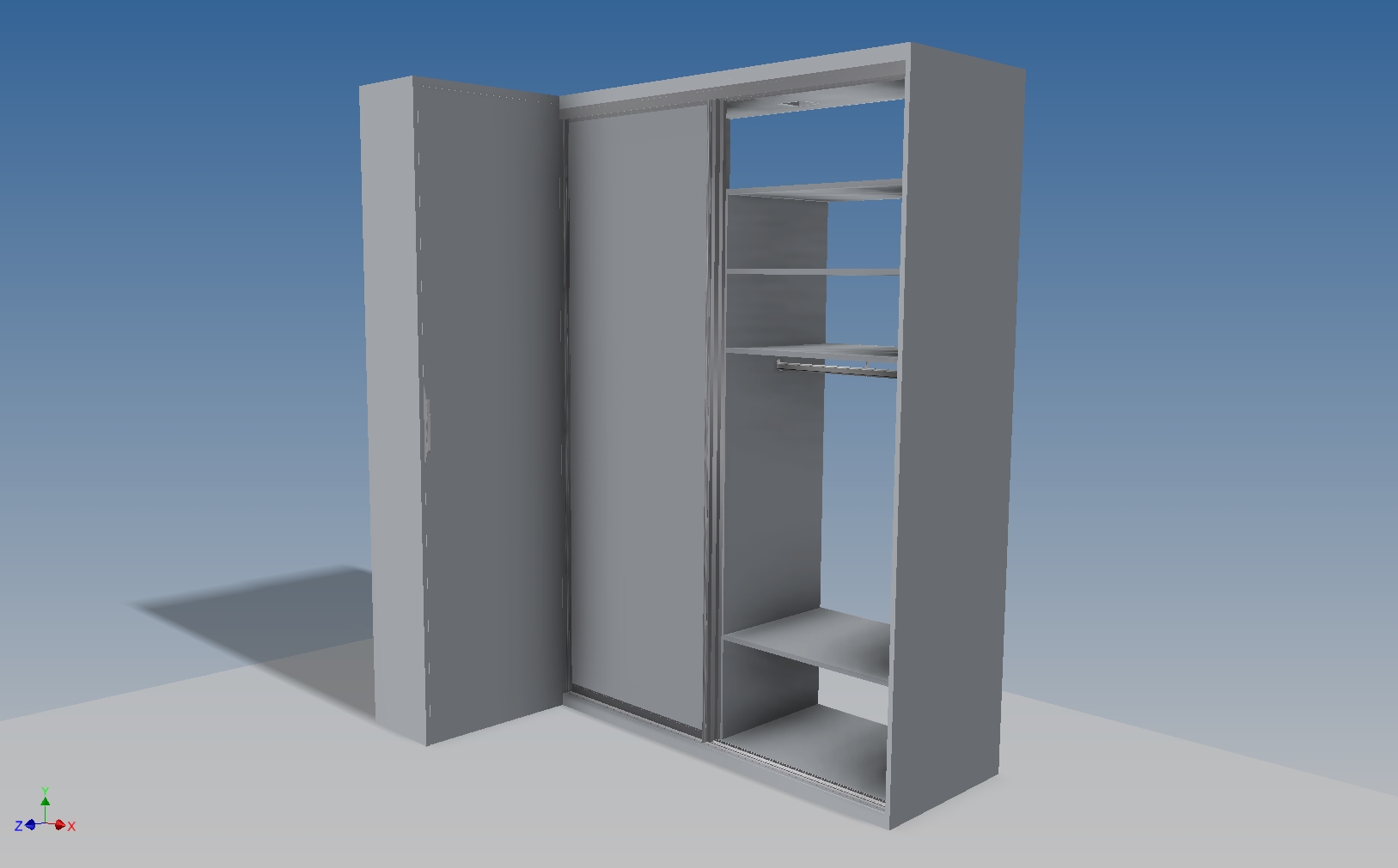 A0002897-带滑动门的衣柜 + 鞋柜