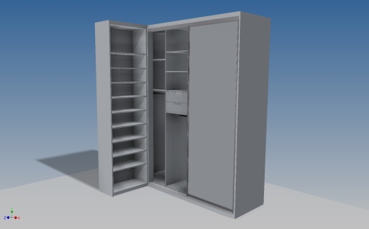 A0002897-带滑动门的衣柜 + 鞋柜缩略图