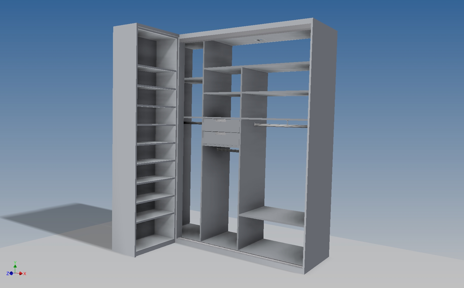 A0002897-带滑动门的衣柜 + 鞋柜