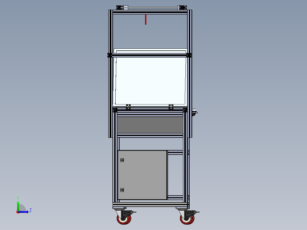 A2004837-检查站用于透射观察产品的操作台左视图