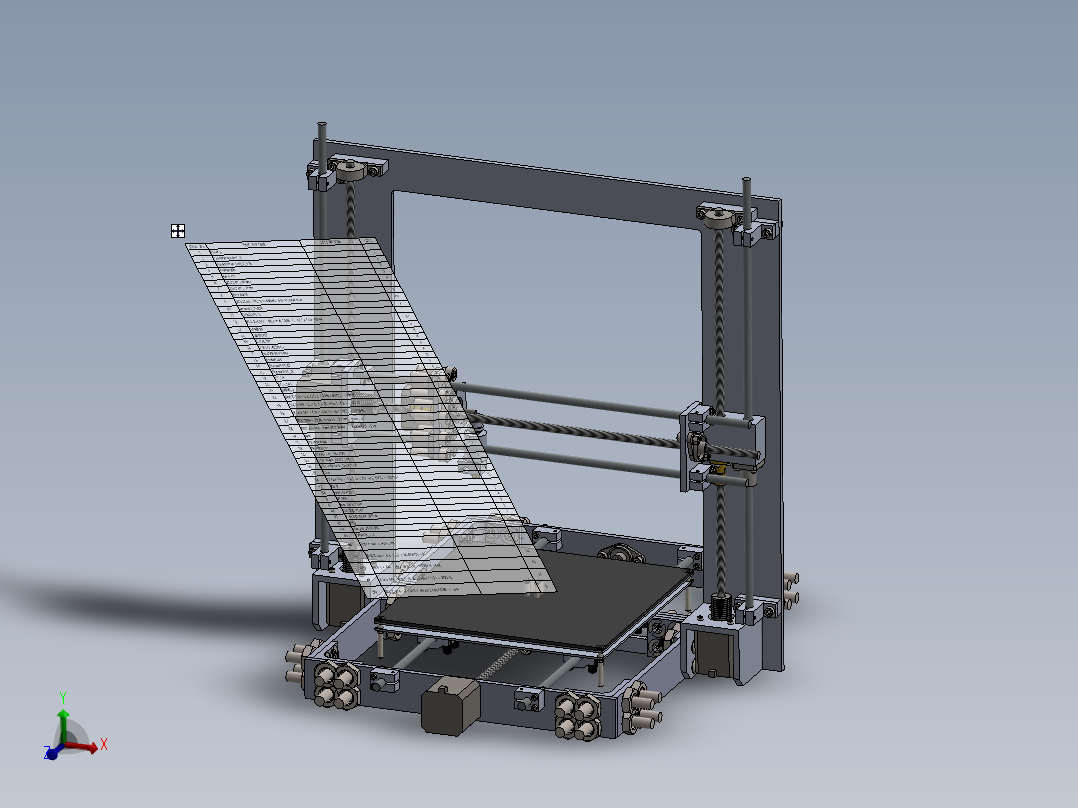 3D 打印机DY009 sw16主视图