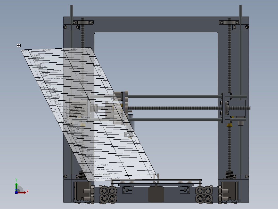 3D 打印机DY009 sw16前视图