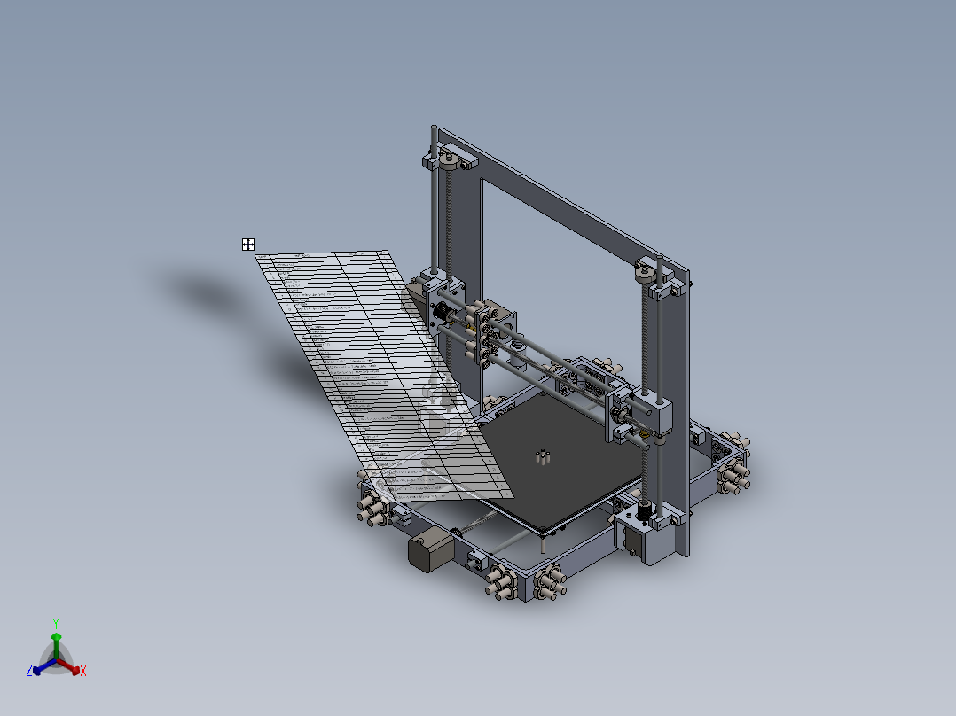 3D 打印机DY009 sw16正等轴测图