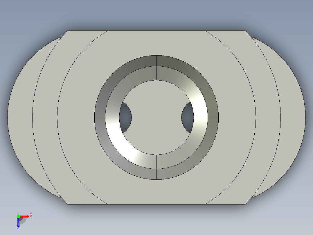 椭圆型真空吸盘ZP2-T3507WN-B5俯视图