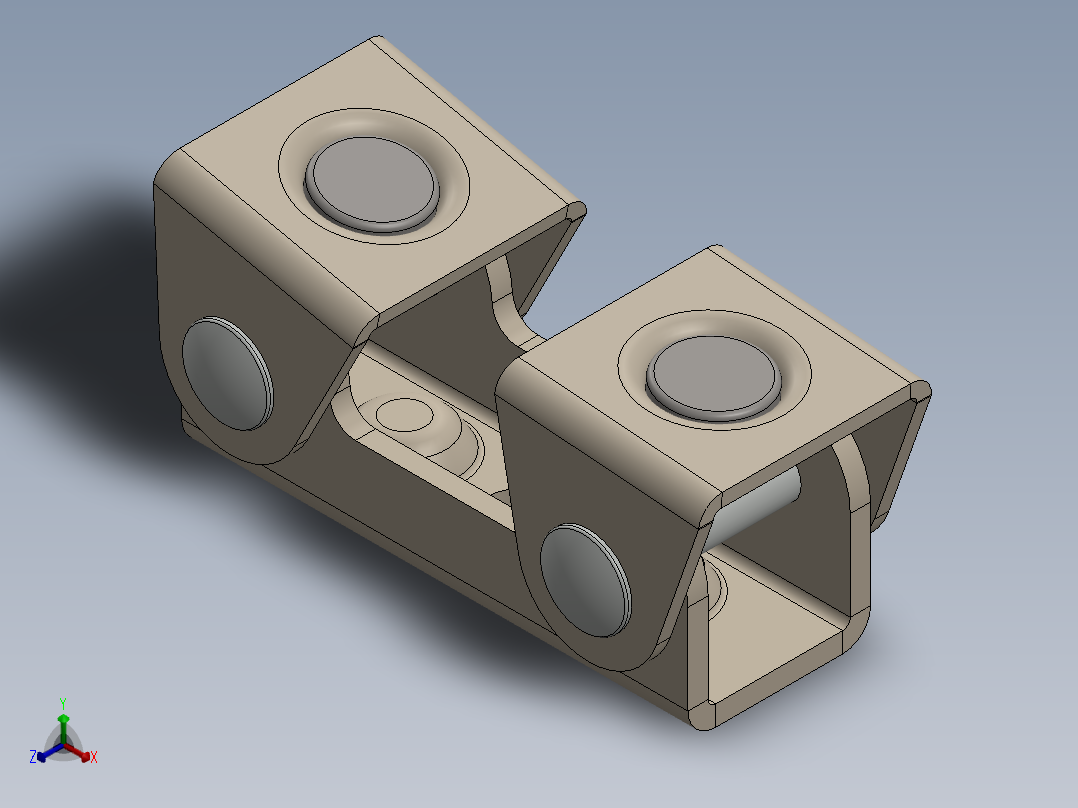 磁性垂直焊盘正等轴测图