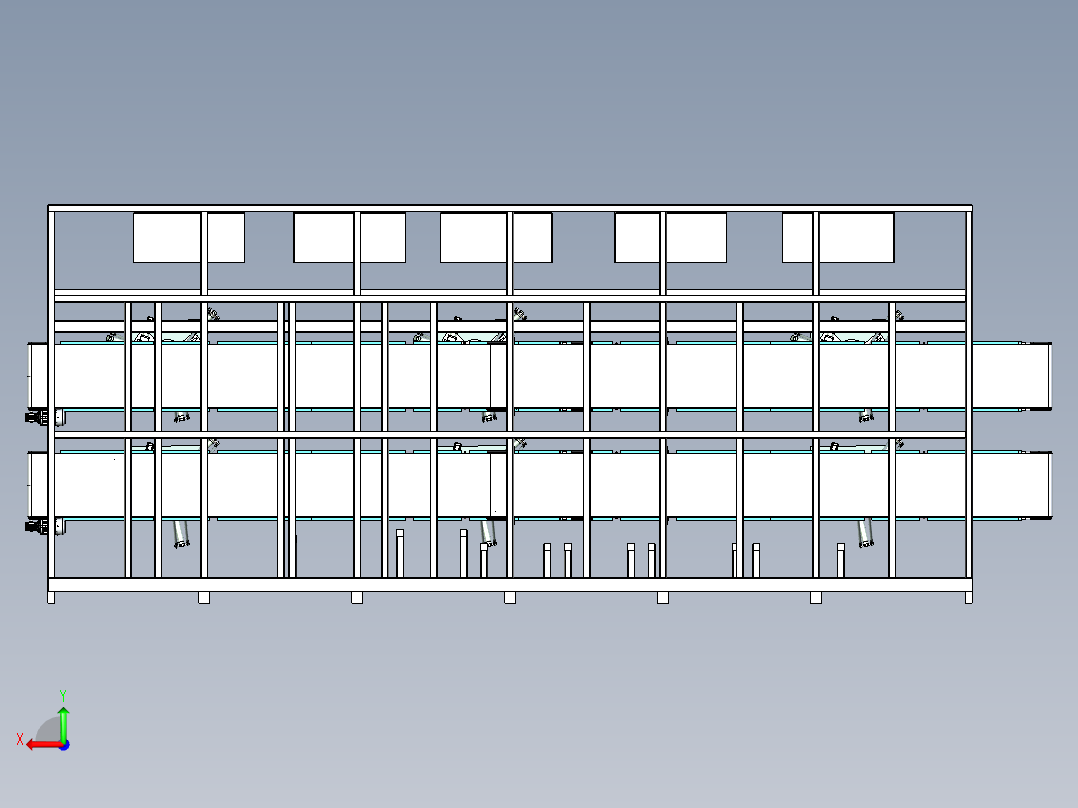 并联机械手分选装配工作站设计后视图