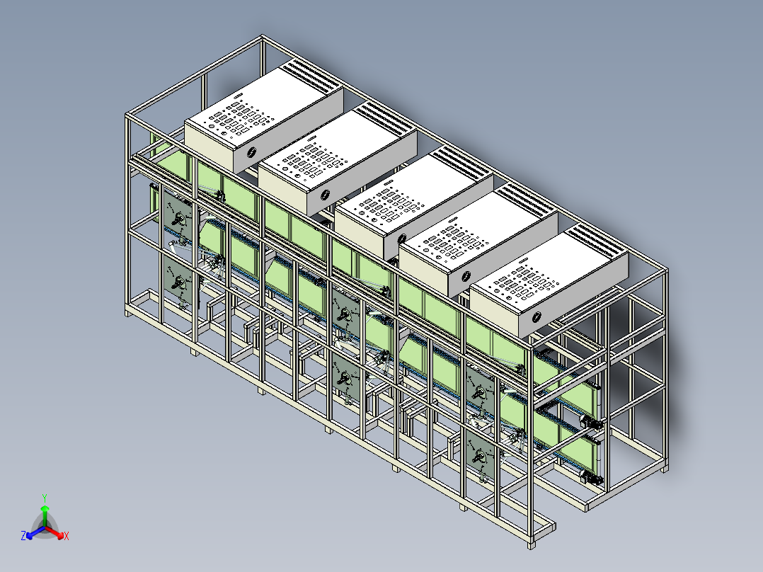并联机械手分选装配工作站设计正等轴测图