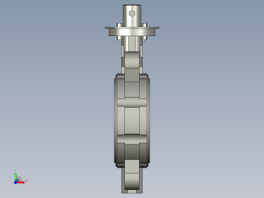对夹式蝶阀DN80前视缩略图