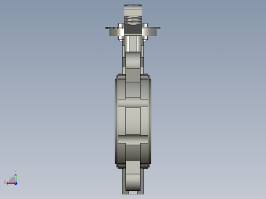 对夹式蝶阀DN80后视缩略图