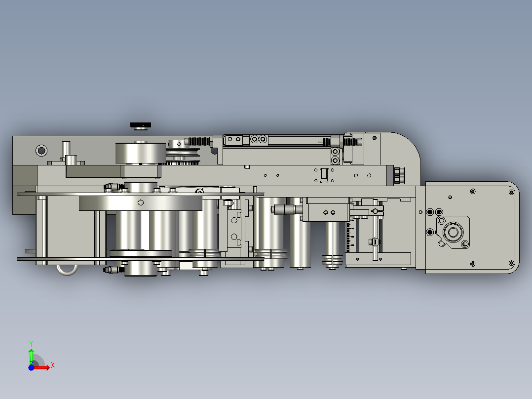 压合设备自动化机加工生产线设计-贴标头-V1前视图