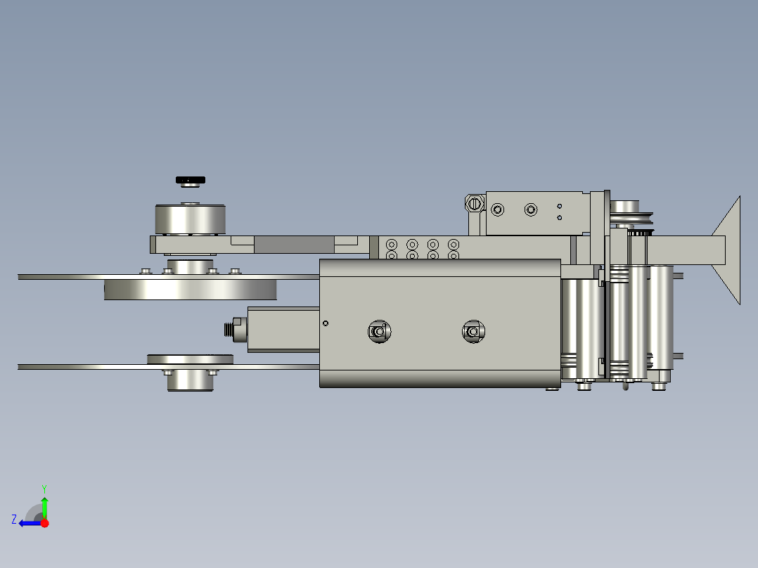 压合设备自动化机加工生产线设计-贴标头-V1右视图