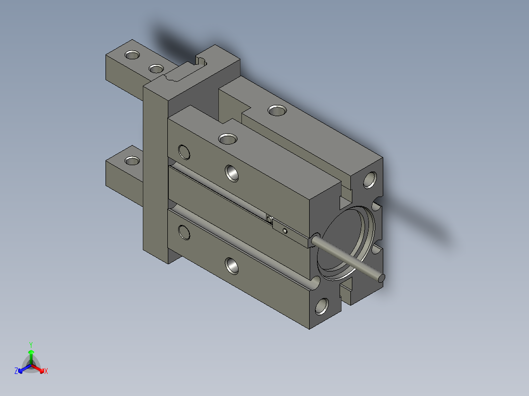 亚德客气动手指HFZ20_CL_+_DS1-H-1_正等轴测图