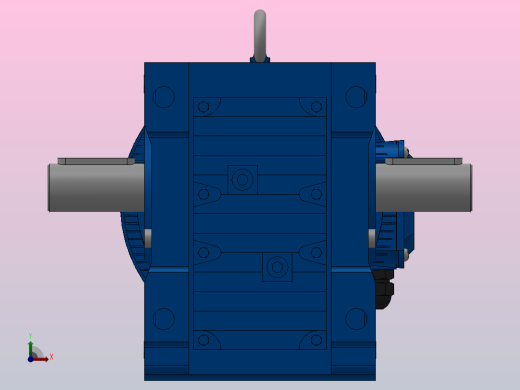 K37底脚轴伸式安装螺旋锥齿轮减速机K37-Y0.55-4P-12.14-M1-0°-A+B前视缩略图