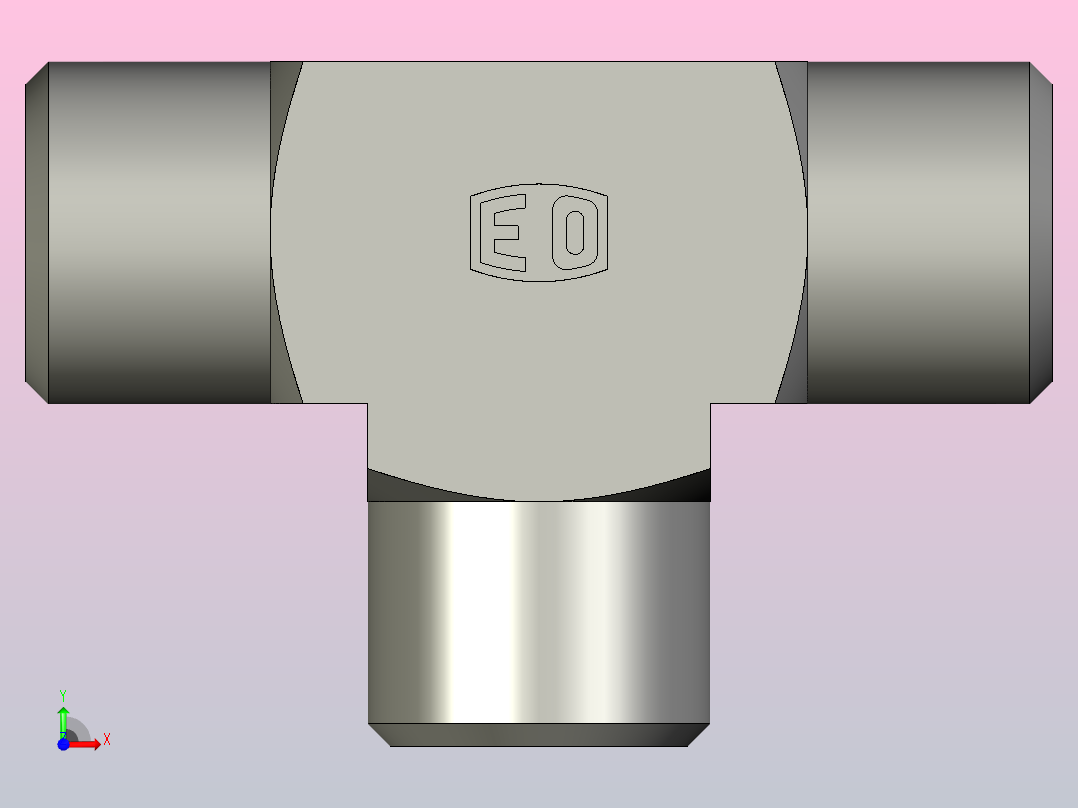 EO接头三通T08LCFX.igs前视图