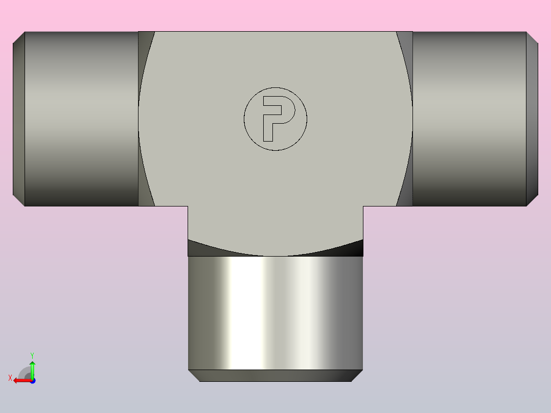 EO接头三通T08LCFX.igs后视图