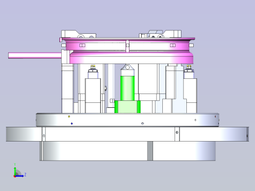一款飞轮壳夹具模型左视缩略图