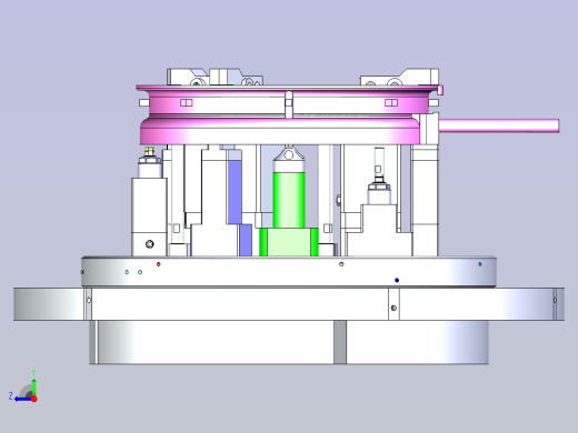 一款飞轮壳夹具模型右视缩略图