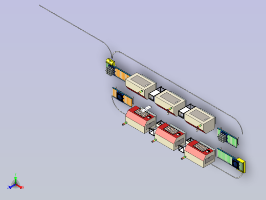 简易FMS模型正等轴测缩略图