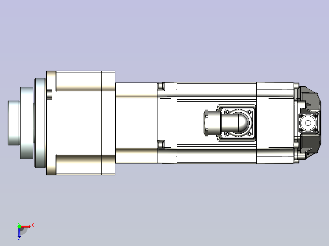 JSCC精研伺服减速电机 130mhf10俯视图