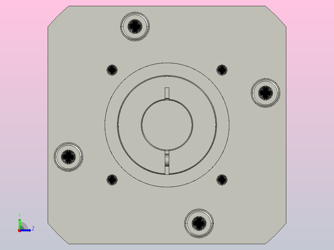 间隙减速器gearbox_gbx120005k_gbk_120_070_3_f左视图
