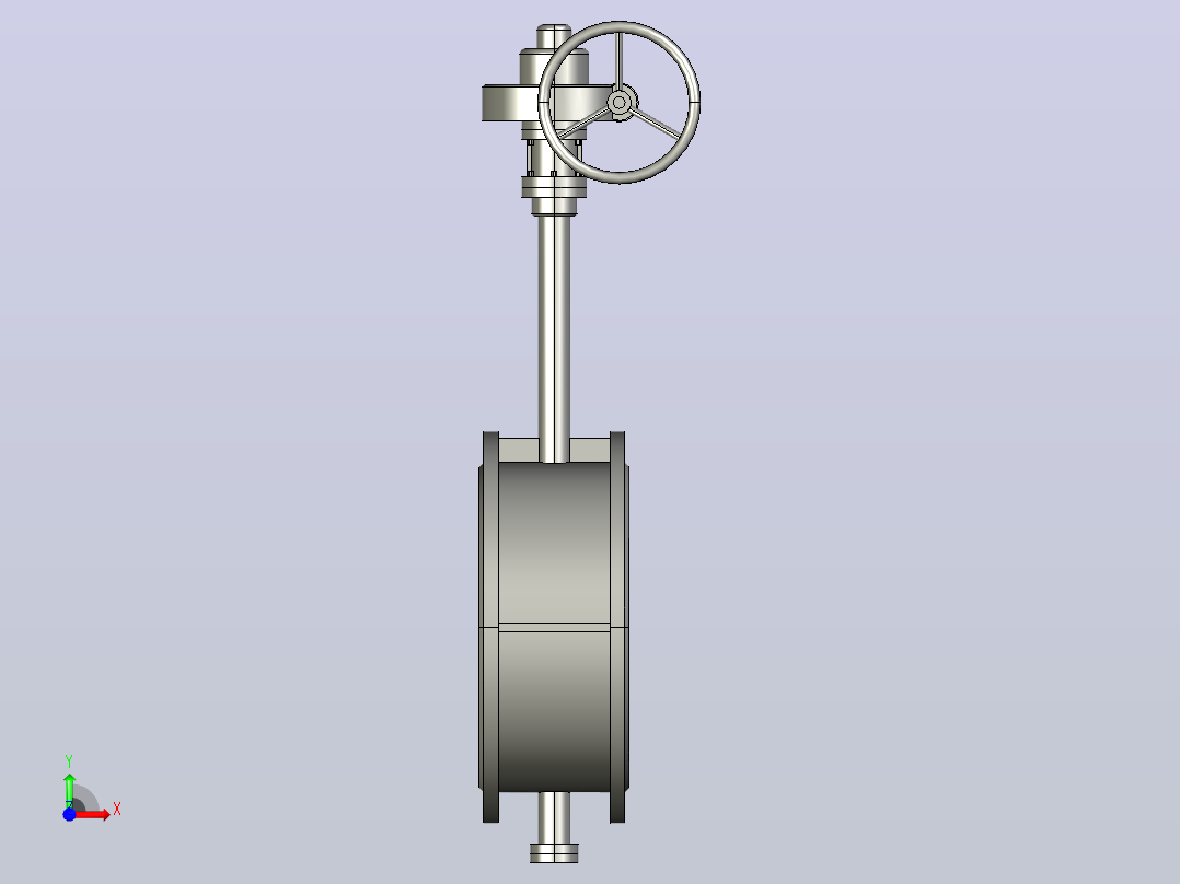 Dt943H(F)-10C.P.R.V-B[DN400]阀，截止阀，风阀，蝶阀前视图