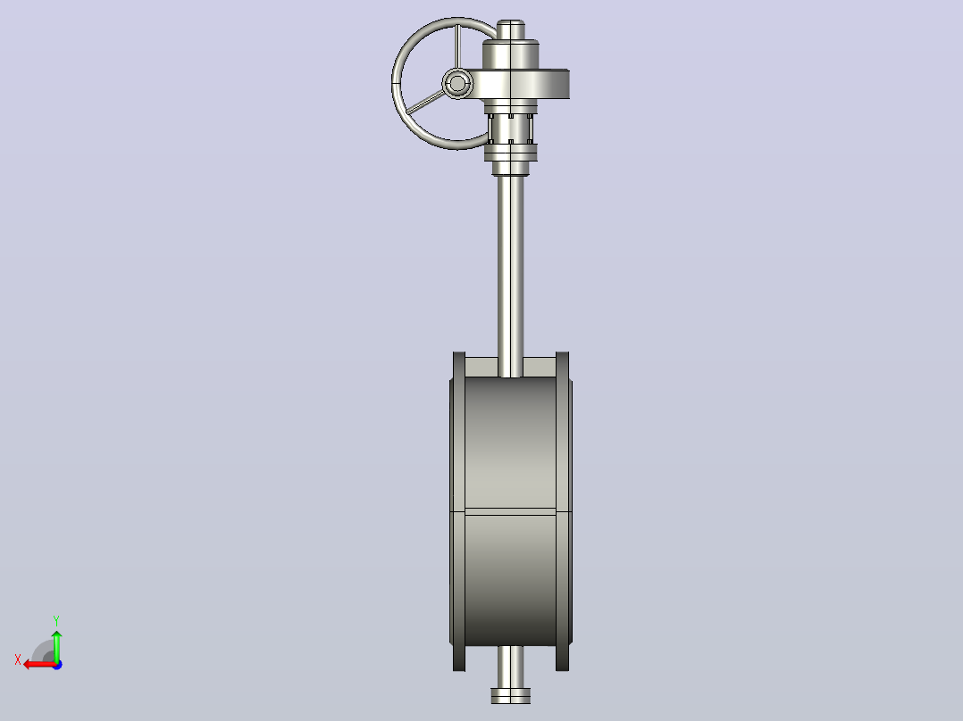Dt943H(F)-10C.P.R.V-B[DN400]阀，截止阀，风阀，蝶阀后视图