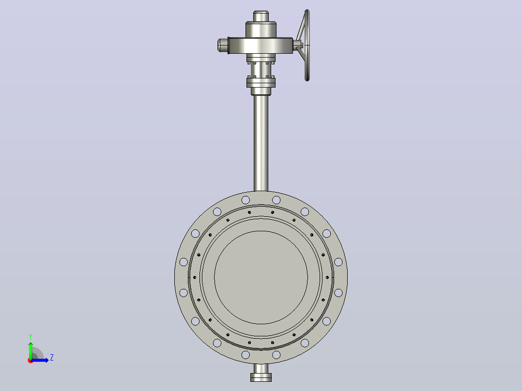 Dt943H(F)-10C.P.R.V-B[DN400]阀，截止阀，风阀，蝶阀左视图