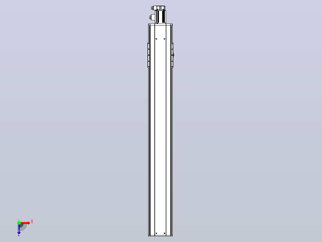日规模组半封闭丝杆TPA-HNR-220D-3210C-L1450-M-Y-P1K-N3俯视图