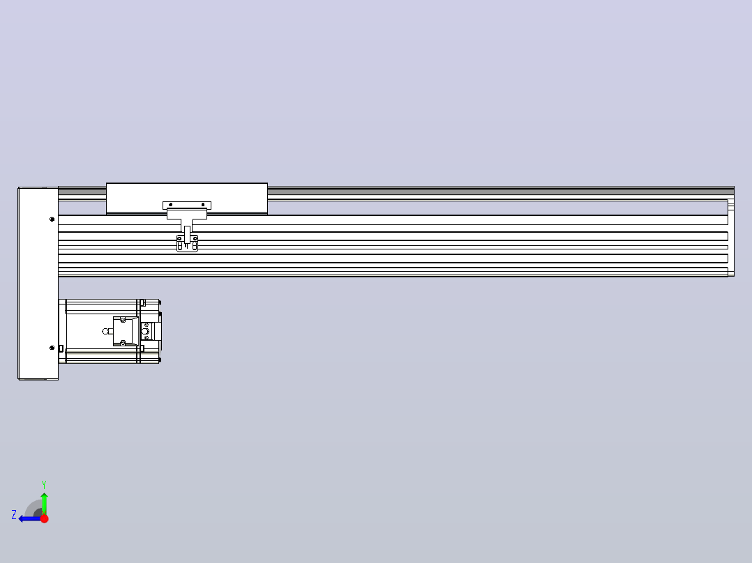 日规模组半封闭丝杆TPA-HNR-202D-2510C-L500-MP-C-P75-N3右视图
