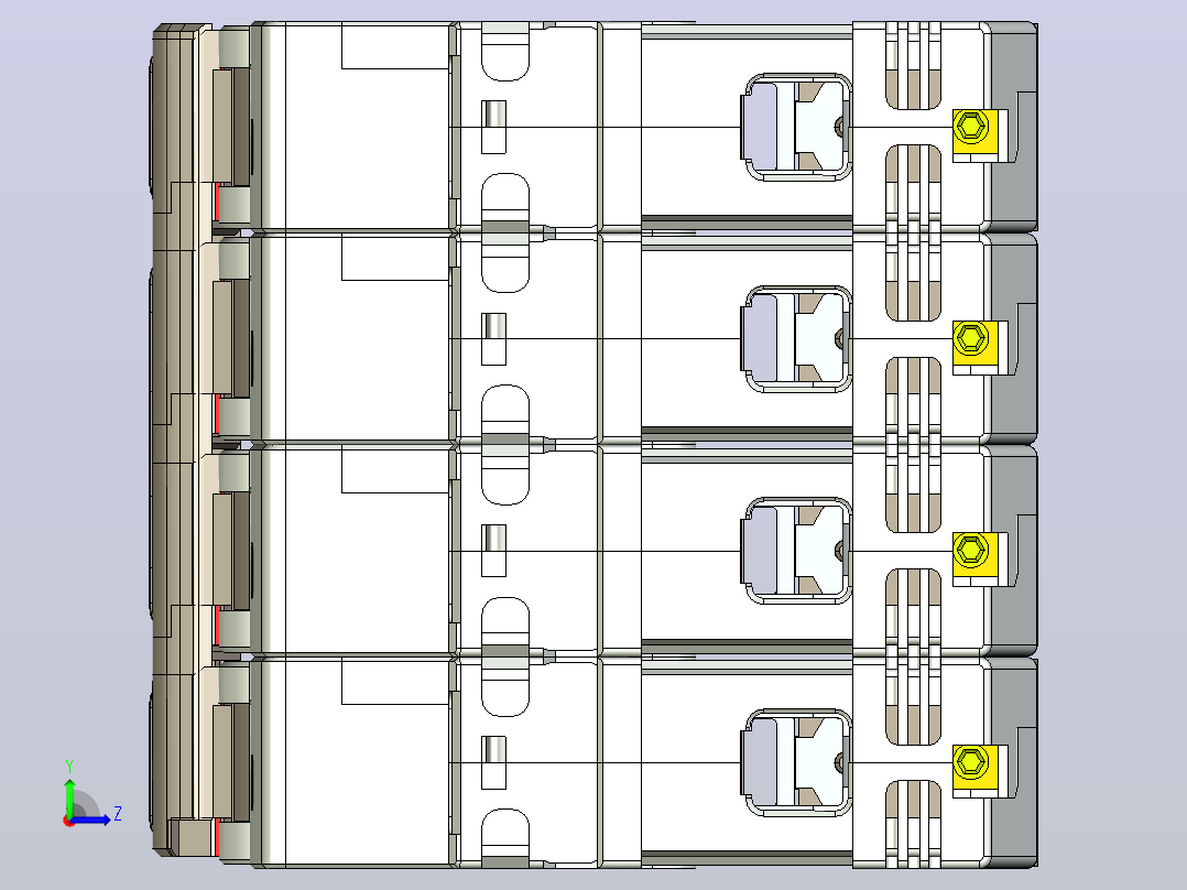 NB8-63 3P&amp;N小型断路器三维模型202307左视图