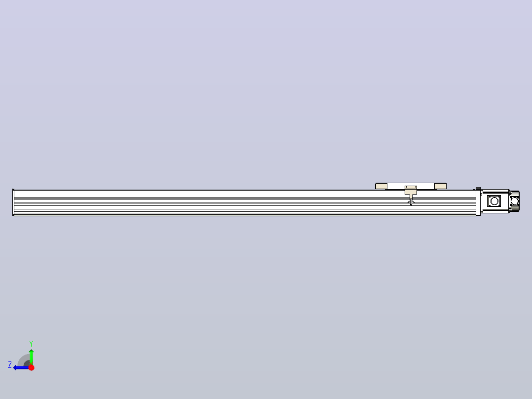 滚珠丝杠直线轴带导轨全封闭TPA-HCR-220D-3210C-L1500-M-Y-P1K-N3右视图