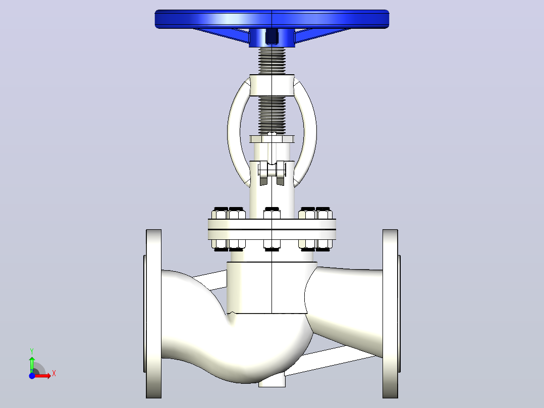 J41W-40R法兰连接截止阀[J41W-40R]DN100前视图