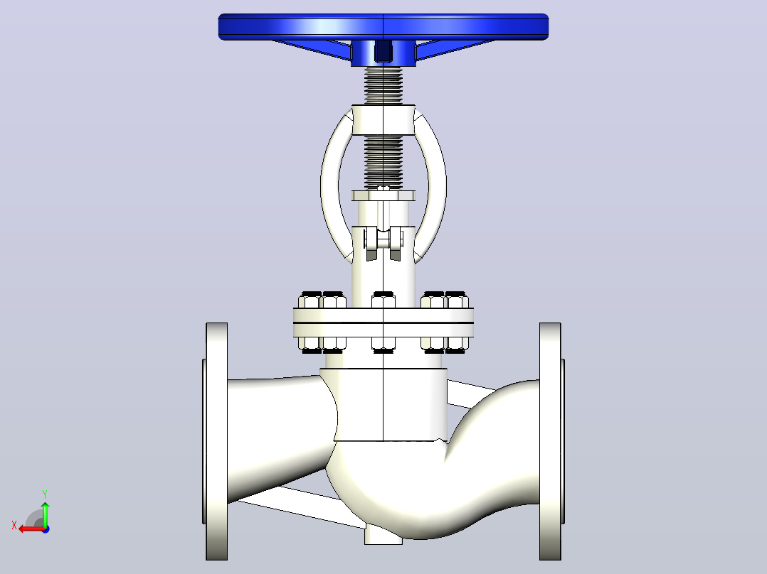 J41W-40R法兰连接截止阀[J41W-40R]DN100后视图