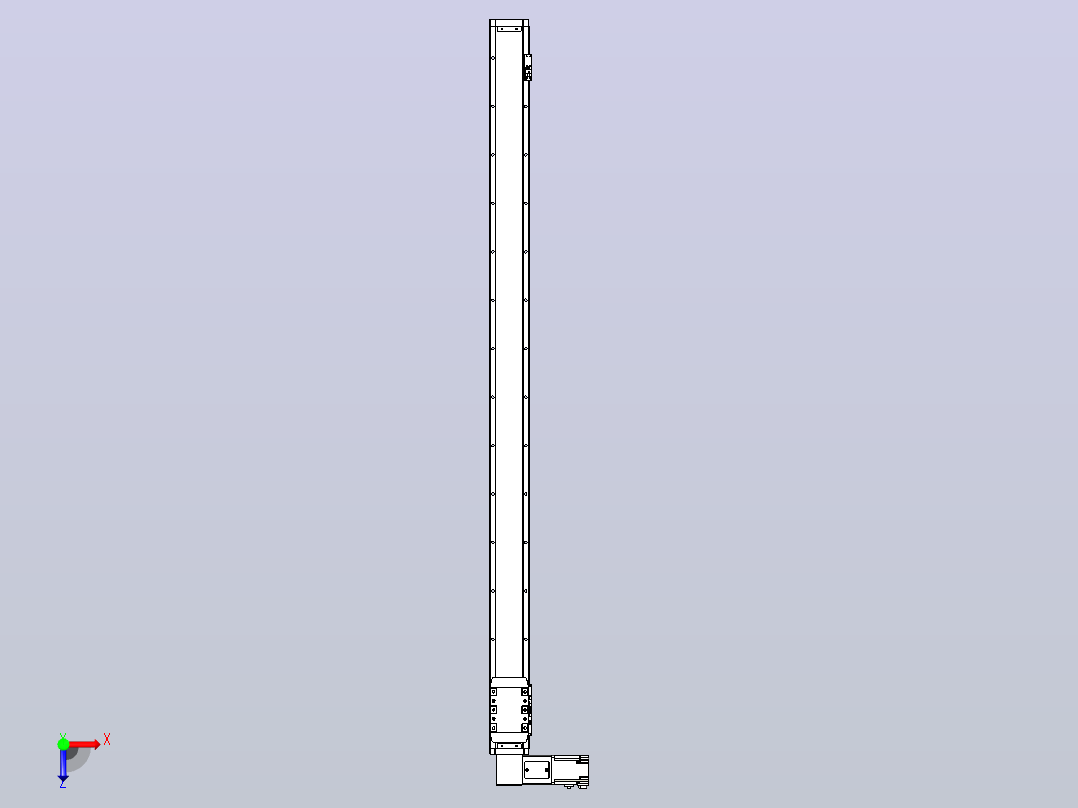 机器人皮带驱动直线轴TPA-GCB-80-P60-L1300-DL-M20-N3俯视图