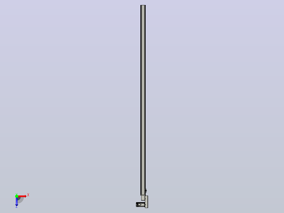 皮带直线轴半封闭可选导轨TPA-HNB-65S-90-L2400-MR-Y-P10-N3俯视图