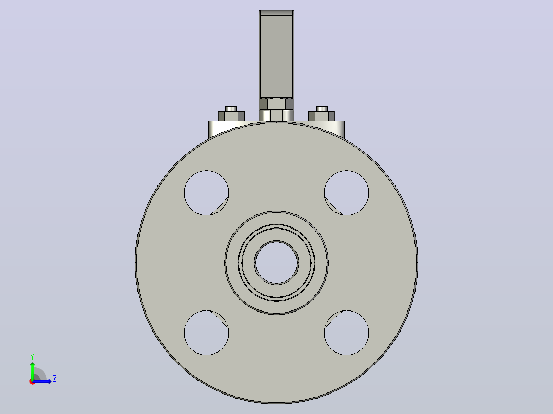 Class 300PN50RJ[DN15]阀，球阀左视图