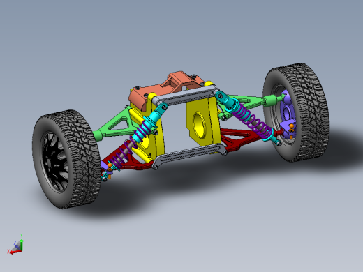 汽车悬挂系统double-wishbone-suspension-system-2 SW