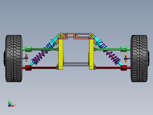汽车悬挂系统double-wishbone-suspension-system-2 SW前视缩略图