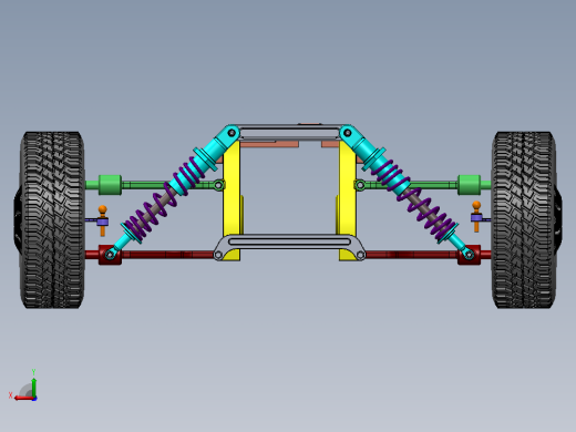 汽车悬挂系统double-wishbone-suspension-system-2 SW后视缩略图