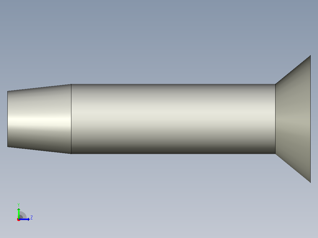 GB846_FZ-85 Z型槽F型沉头自攻螺钉左视图