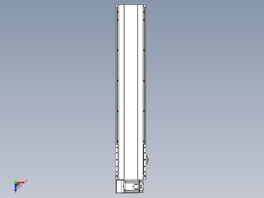 皮带直线轴半封闭可选导轨TPA-HNB-202D-140-L800-LU-C-P75-N3俯视缩略图