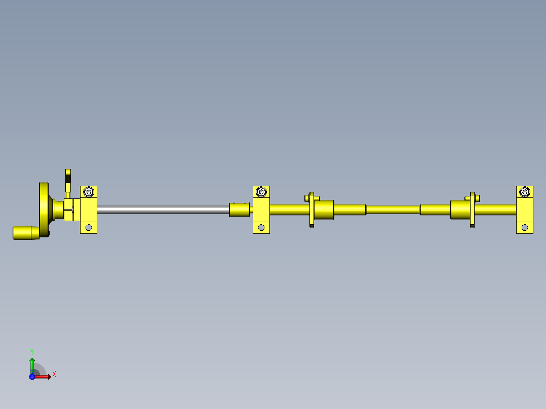 装箱机活动式导轨前视图