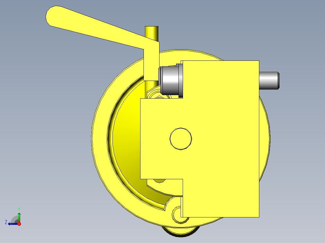 装箱机活动式导轨右视图