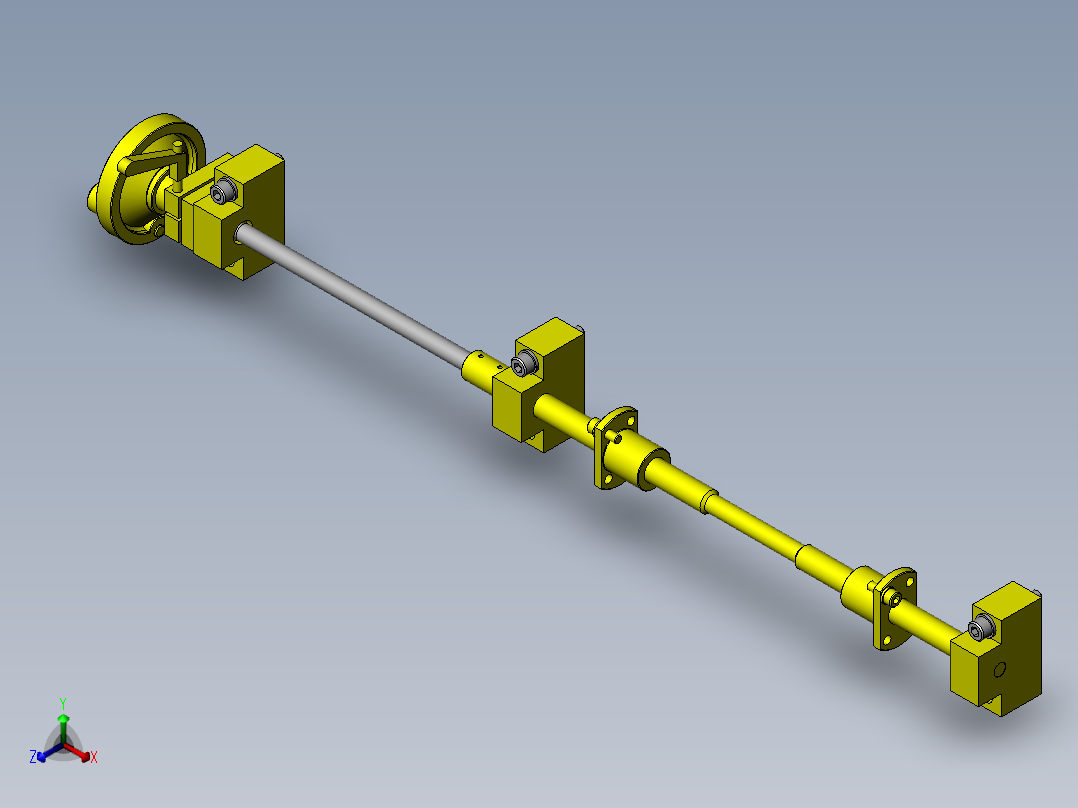装箱机活动式导轨正等轴测图