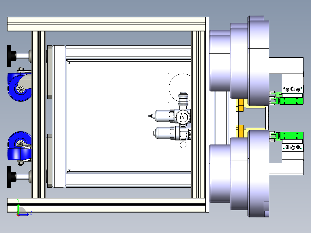 自动供料系统左视图